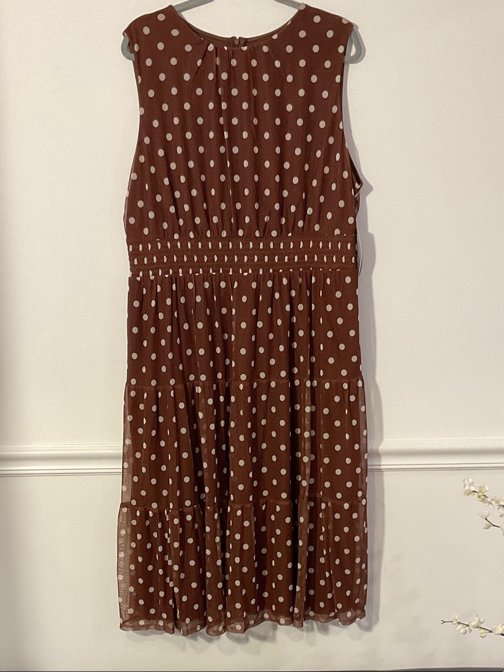 Jessica Howard Brown Polka Dot Maxi Dress